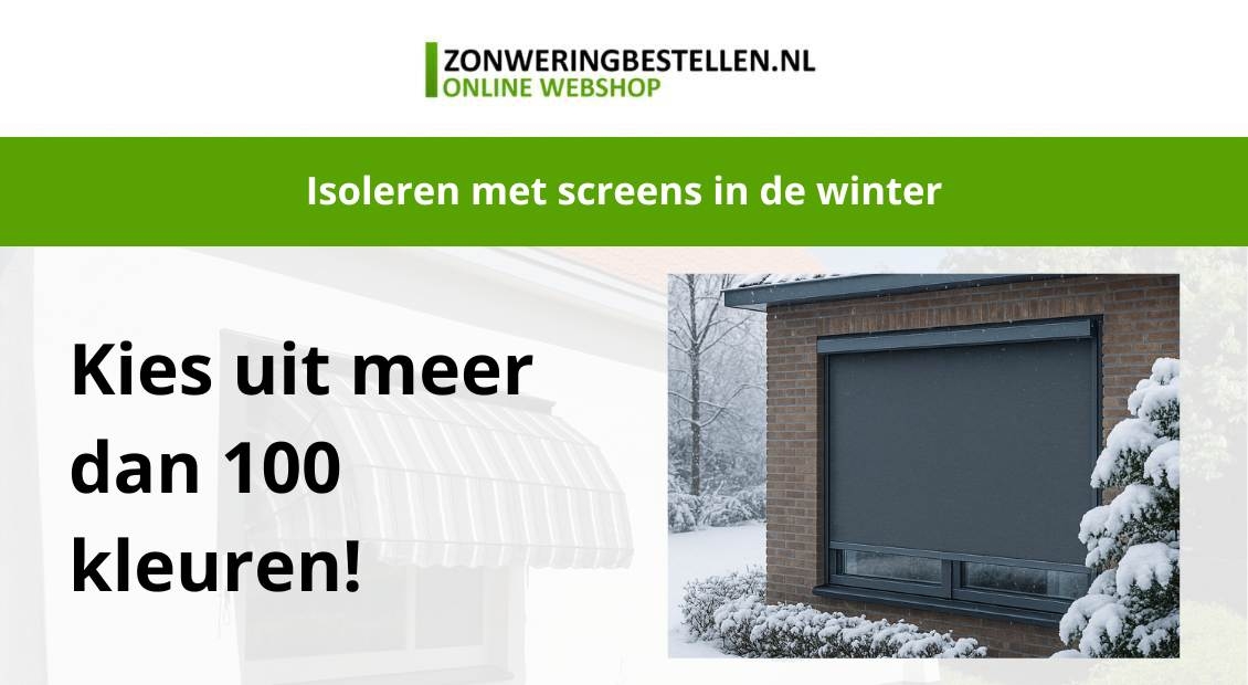 op de afbeelding is een foto te zien van een woning met screens in de winter