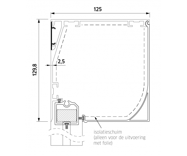 ZB TOP+ SMART ZIP 130  Super Windvast Vierkant 