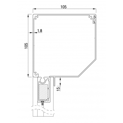 ZB TOP+ ZIP 105  Super Windvast Schuin