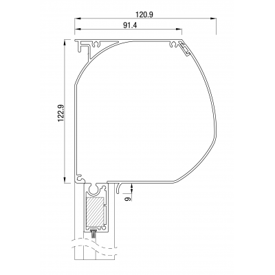 ZB TOP+ ZIP 120 Super Windvast halfrond