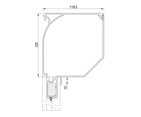 ZB TOP+ ZIP 125 Super Windvast Schuin