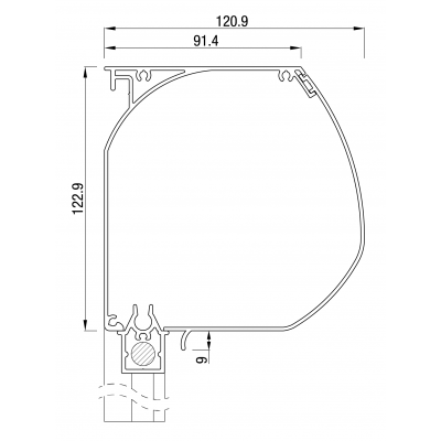 ZB Screen 120 halfrond 