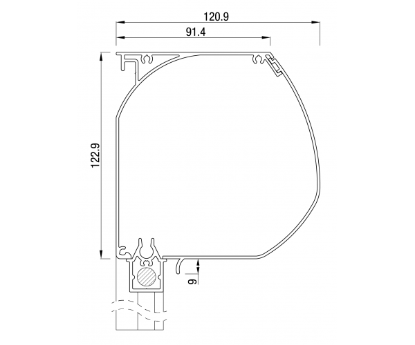 ZB Screen 120 halfrond 