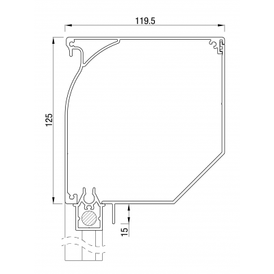 ZB TOP ZIP 125 windvast schuin