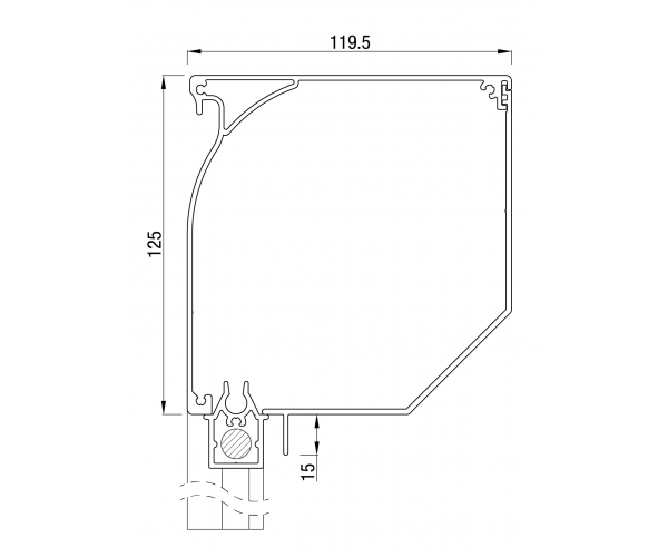 ZB TOP ZIP 125 windvast schuin