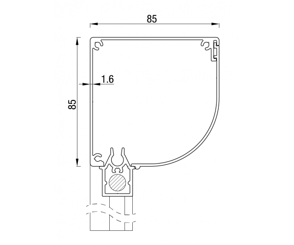 ZB screen 85 Halfrond