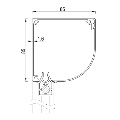 ZB screen 85 Halfrond