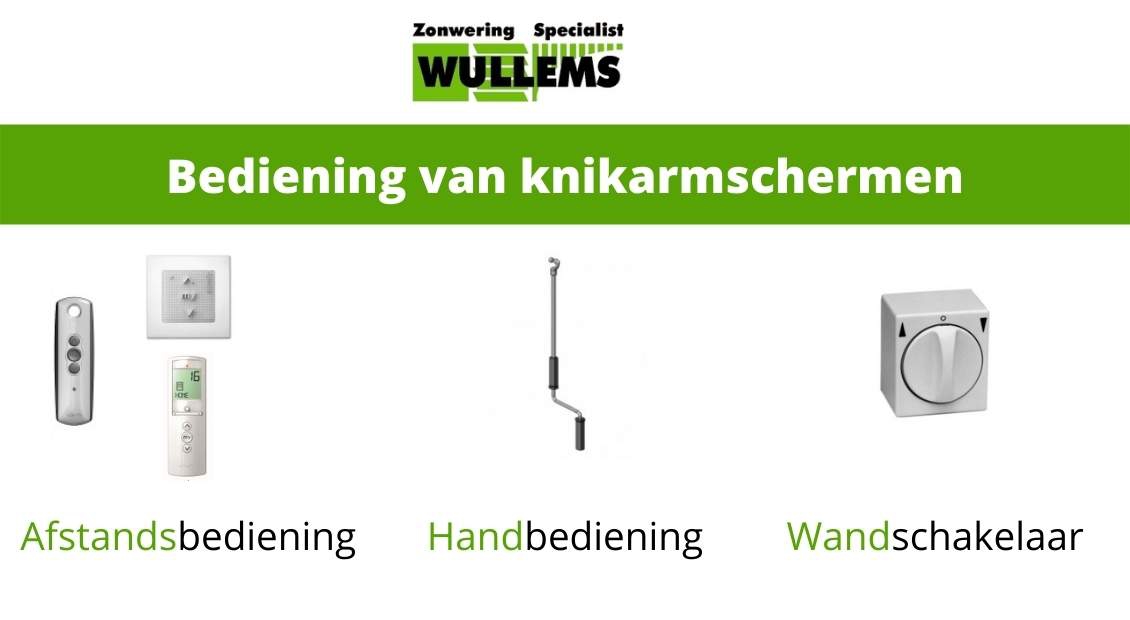 knikarmscherm afstandsbediening