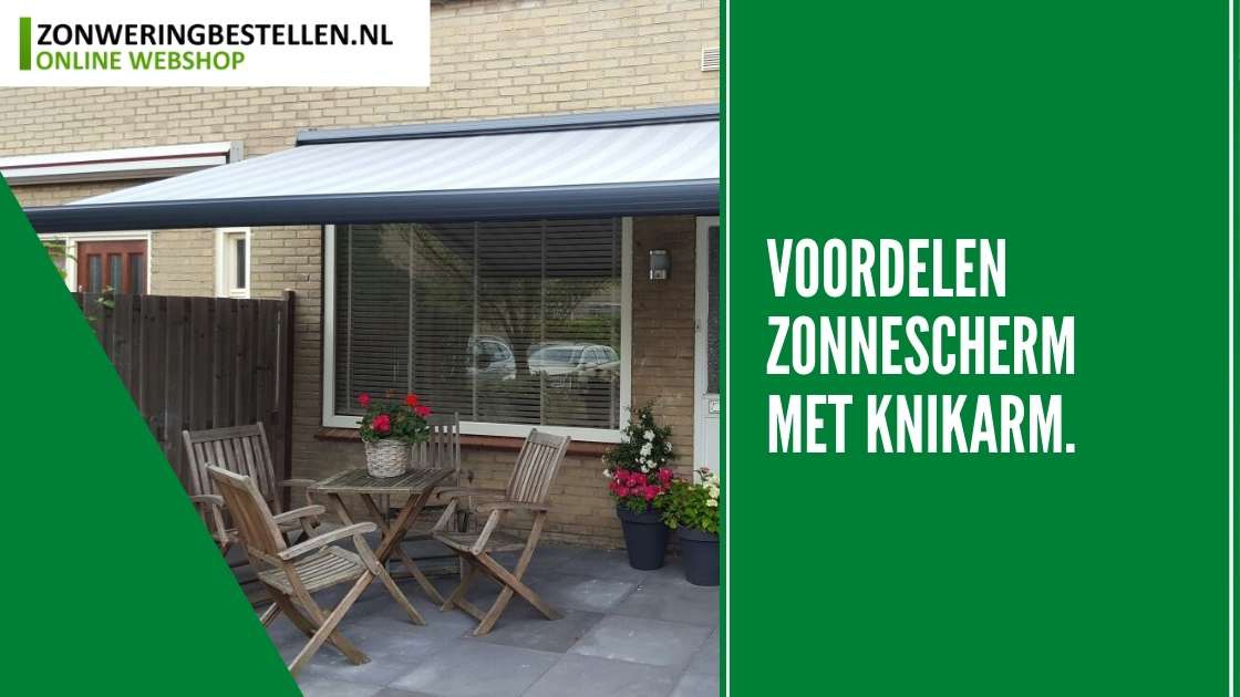 zonnescherm met knikarm