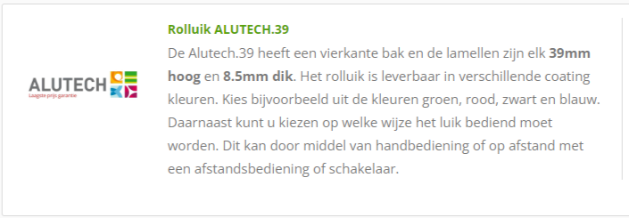 goedkope alutech rolluiken