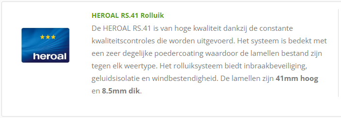 heroal rolluik aanbieding