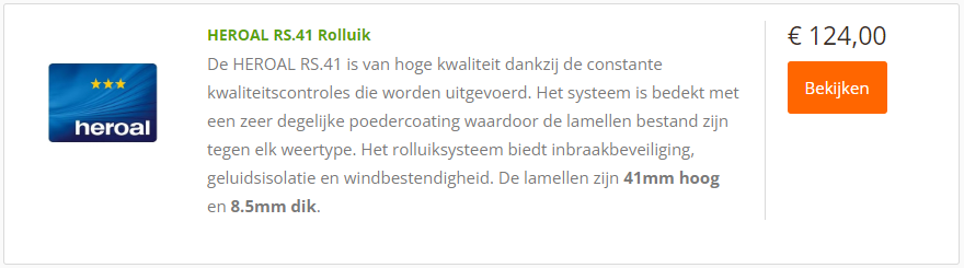 heroal rolluik aanbieding