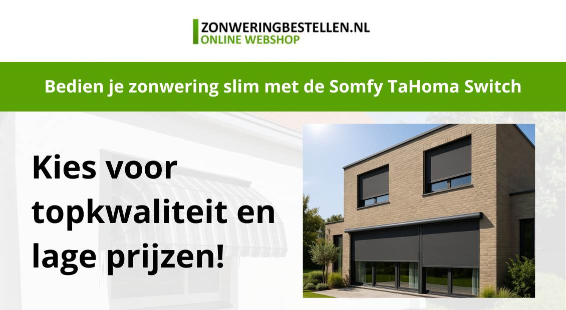 Een screen dat wordt bediend met een tahoma switch